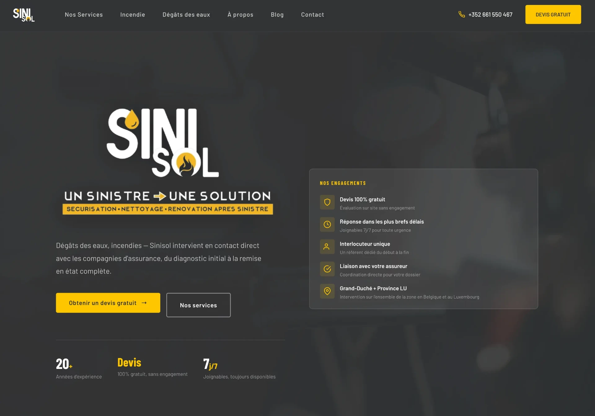 Aperçu du projet Sinisol